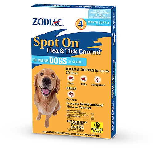 dog grooming table adjustable height-ZODIAC SPOT ON FLEA & TICK CONTROL FOR DOGS AND PUPPIES (31-60 lbs.)