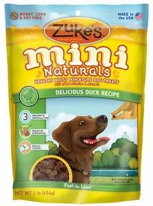 pet GPS tracker with app-Zukes Mini Naturals Duck Dog Training Treats 1lb