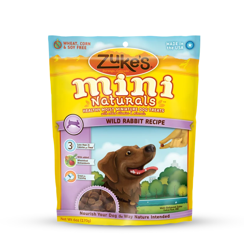 DIY pet grooming kit electric-Zukes Mini Naturals Wild Rabbit Dog Training Treats 1lb