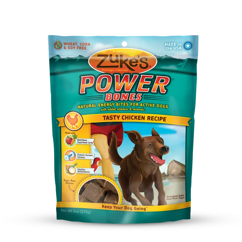 eco-friendly biodegradable poop bags-Zukes Power Bones Chicken Formula Dog Treats