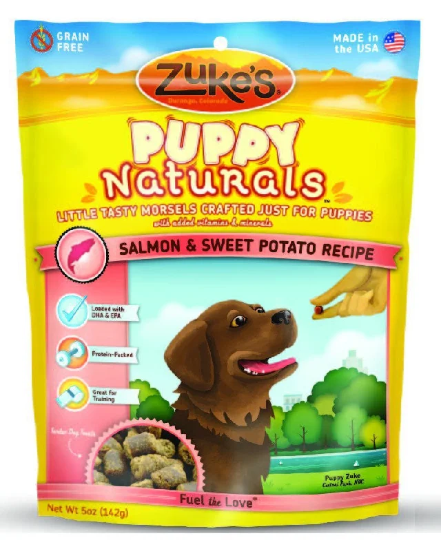 hamster running wheel silent-Zukes Puppy Naturals Salmon And Sweet Potato Dog Treats 5oz