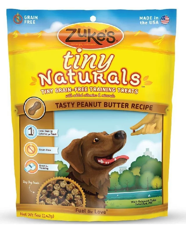 cooling mat for dogs in summer-Zukes Tiny Naturals Tasty Peanut Butter Recipe Dog Treats 5oz