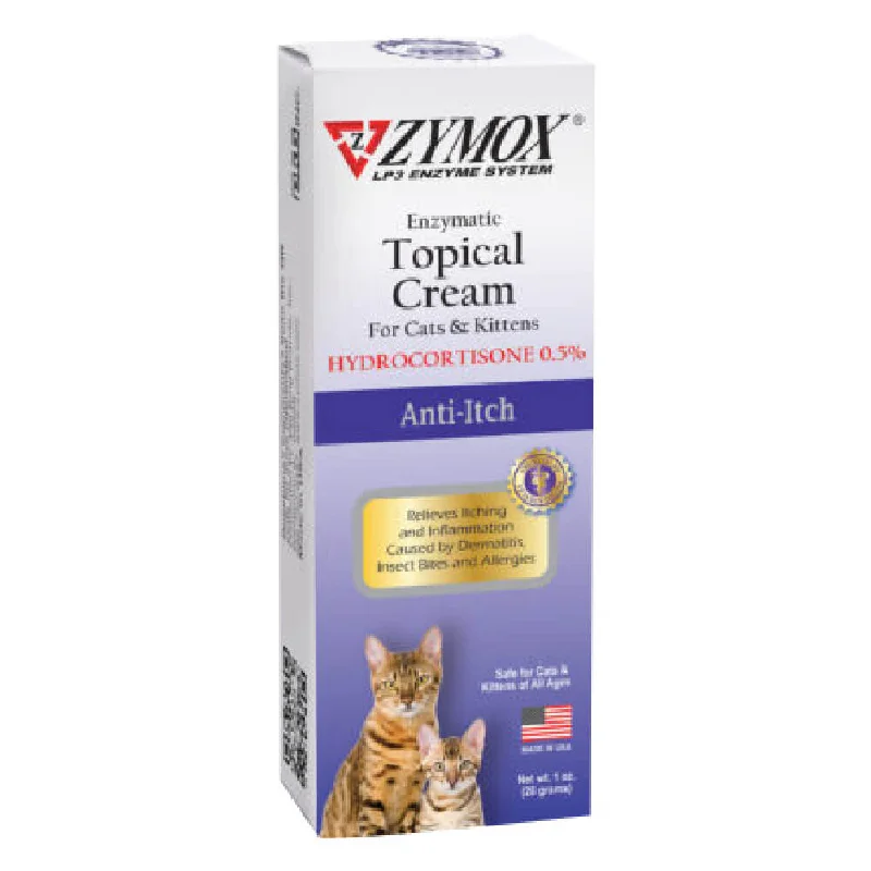 dog seat cover for cars waterproof-Zymox Cat/Kitten Topical Cream with .5% HC, 1 oz tube